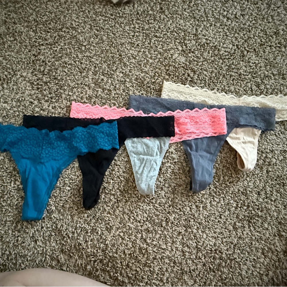 NWT and NWOT Victoria's Secret Lace Trim thongs